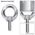 thumbnail image 3 of Pernos de ojo M4 Pernos de ojo Anillos de ojo de elevación Tornillos de rosca Acero inoxidable 304 para flejar cuerda Conexión DIY 12 piezas, 3 of 5