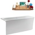 thumbnail image 2 of 59" Streamline N2440PBR Soaking Freestanding Tub and Tray With Internal Drain in Polished Brass, 2 of 7