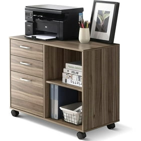 GANGMEI Black Steel Lateral File Storage Cabinet with 3 Drawers, 40 ...