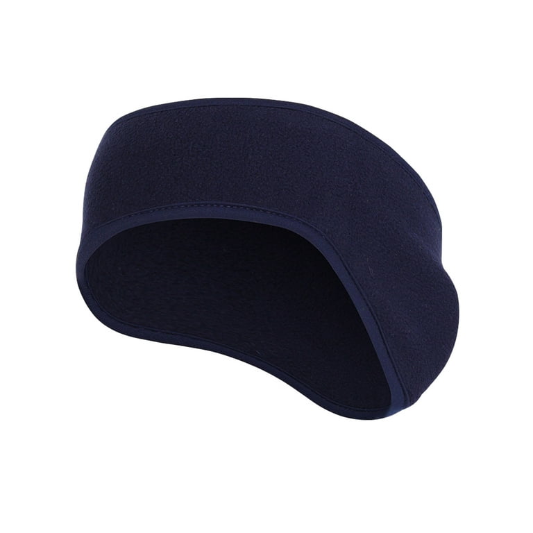 Toma Ear Warmers Keeping-warm Covers Fleece Women Men Clothing Accessory  Winter Stretch Sport Cycling Running Headband for Outdoor Navy blue 