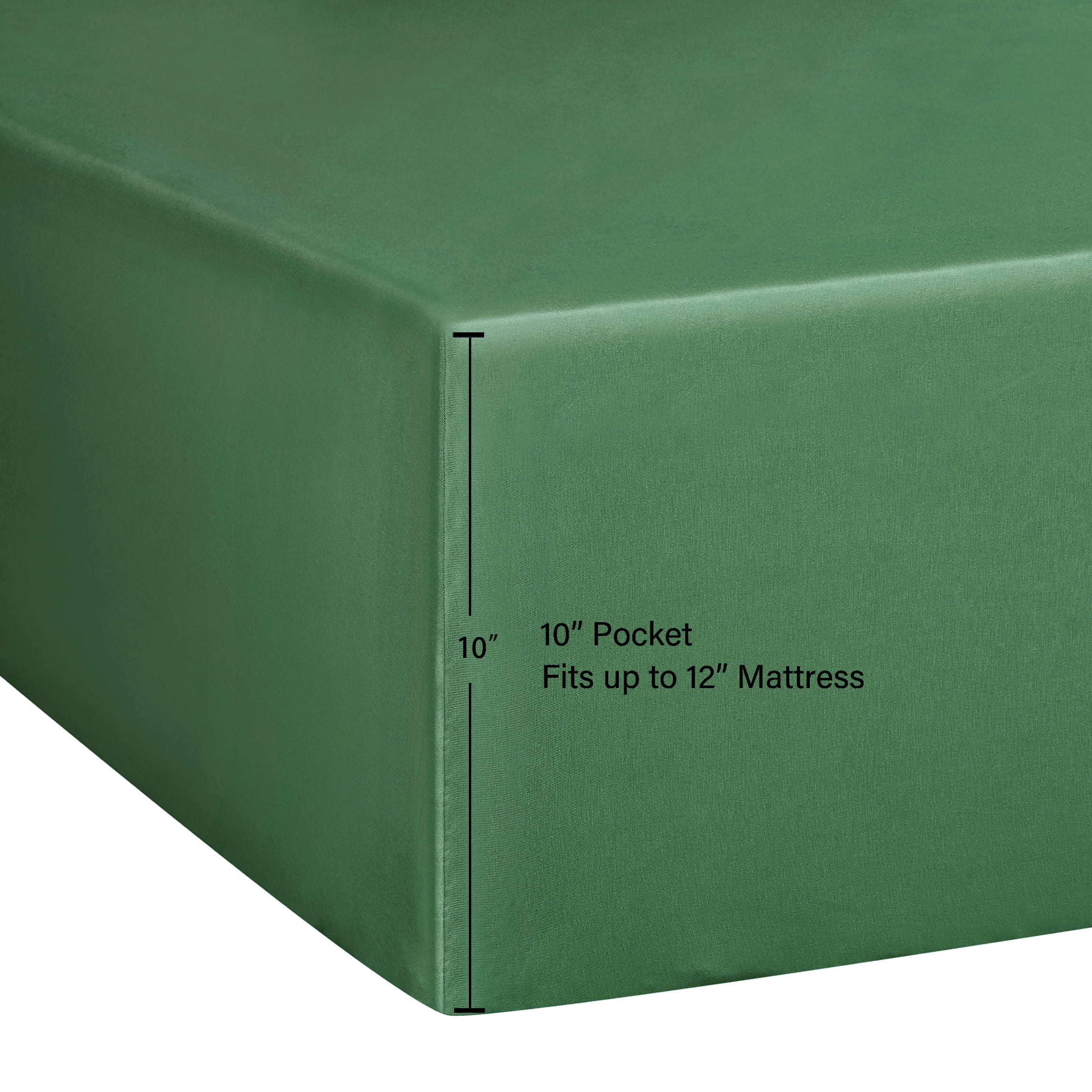 Mainstays Basic Value Microfiber Bed Sheet Set, Green Lily, Queen, 4 Piece