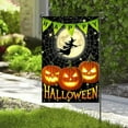 thumbnail image 6 of Garden Flags 12x18 Inch Halloween Garden Flag Outdoor Fall Decorations Vertical Double-Sided Witch Pumpkin Moon Banner Yard Sign for Porch Lawn Home Party Garden Decor, 6 of 6