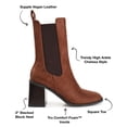 thumbnail image 5 of Journee Collection Womens Kaydia Square Toe Stacked High Ankle Booties, 5 of 6
