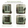 thumbnail image 4 of Noble House Minimalist Buffet Cabinet with Glass Doors and Drawer, Sideboard Cupboard for Dining Room, Mint Green, 4 of 18