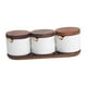 thumbnail image 4 of Tarro de especias, recipiente de cocina, cuenco para sal, café molido, estilo rústico. 3 piezas, 4 of 8