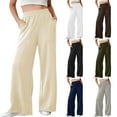 thumbnail image 5 of Women's Wide Leg Sweatpants Elastic High Waisted Long Pants Casual Loose Yoga Pants With Pockets Business Casual Pants for Women plus Tan Sweatpants Women plus Size Business Casual Pants for Women, 5 of 8