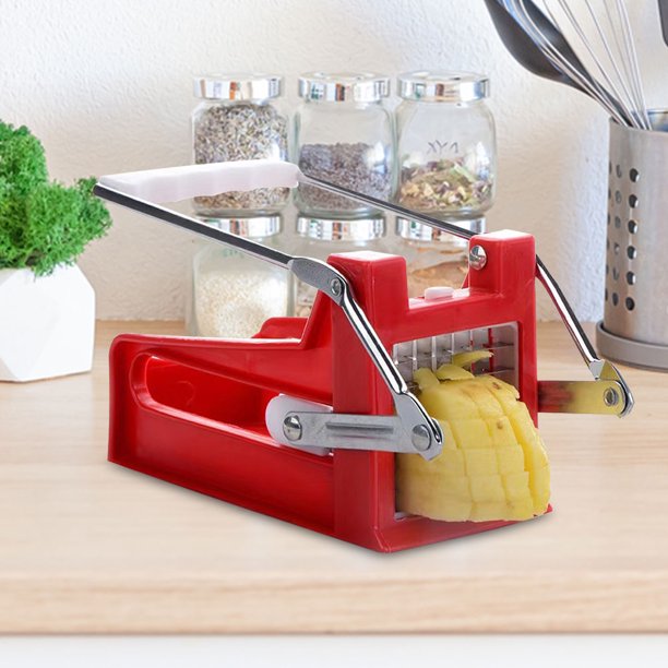 Cortadora de patatas de acero inoxidable, cortadora de verduras comercial útil