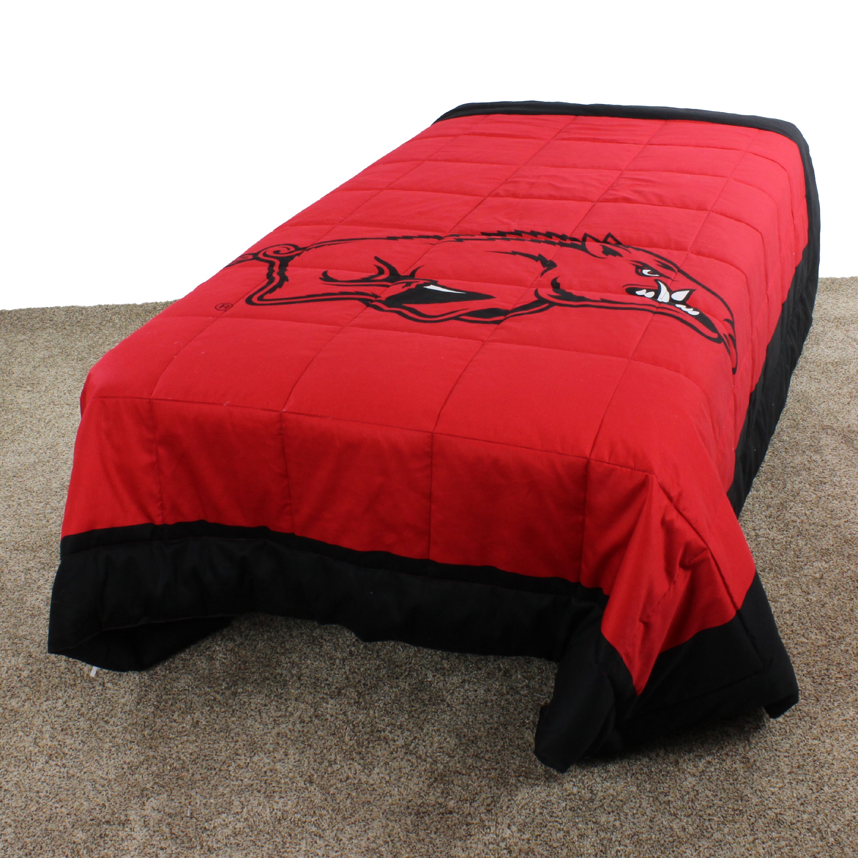 Arkansas Razorbacks 2 Sided Reversible Comforter 100 Cotton