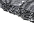thumbnail image 4 of AMERTEER Baby Girls Summer Outfits Striped Off Shoulder Short Sleeve Ruffle Button Tops Drawstring Elastic Shorts Set, 4 of 6