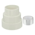 thumbnail image 1 of Uxcell 4.3" to 4"/3" Duct Reducer Adapter, Plastic Ducting Connector White, 1 of 6