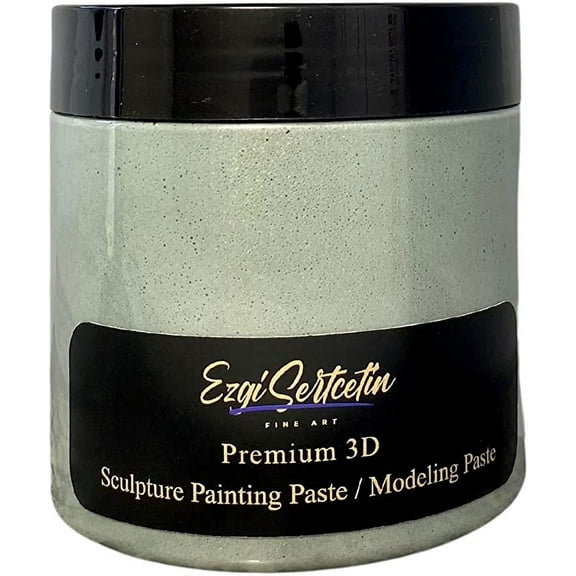 3D Sculpture Painting Paste|Modeling Paste|Decorative Plaster|Ready to Use|Unique Metallic Pearl and Neon Colors|Ideal for Artwork|Stencil|Flowers|Texture and Art Relief|6 oz| Fresh Pastel Azurre