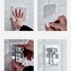 thumbnail image 5 of Shower Holder Bracket Space Aluminum Handheld Shower Wand Holder, Adjustable Angle, Invisible Sticker Mount, Square Hook Style Hose Holder, 5 of 5