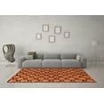 thumbnail image 3 of Ahgly Company Indoor Square Abstract Orange Modern Area Rugs, 3' Square, 3 of 4