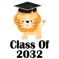 thumbnail image 3 of CafePress - Class Of 2032 Graduate (Lion) T Shirt - Men's Classic Cotton T-Shirts, 3 of 3
