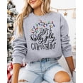 thumbnail image 3 of Have a Holly Jolly Christmas Sweatshirt for Family Winter Holiday Xmas Lights Pullover Gray Sweatshirt Adult Small, 3 of 4