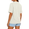 thumbnail image 4 of Lumtrix Womens 2026 Spring Summer Going Out Tops Casual Short Sleeve Crewneck Loose Fit Basic Oversized T Shirts Khaki S, 4 of 4