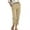 Khaki, variant on Womens Casual Loose Pants Comfy Cropped Work Pants with Pockets Elastic High Waist Paper Bag Pants Army Green S
