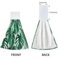 thumbnail image 4 of SKYSONIC 2 PCS 12"x17" Hand Towels for Kitchen Tropical Palm Leaves Bathroom Hand Towels Kitchen Towels with Hanging Loop, Hanging Tie Towels, 4 of 6