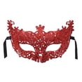 thumbnail image 3 of Accesorio Disfraces Glitter Masquerade para Carnaval Eye Noche de baile Rojo, 3 of 7