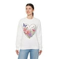 thumbnail image 4 of Floral Heart Sweatshirt, Floral Love Sweatshirt, Valentine's Day Sweatshirt, Heart Floral Sweatshirt, 4 of 55
