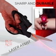 thumbnail image 2 of EXLEAF 2026 New Sharp Precision Lasers Guided Scissors, Multifunctional Kitchen and Sewing and Crafts Scissors with Straight Line Calibration for Diy Crafts, 1Pcs Laser Cutting Tool No Battery, 2 of 7