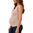 thumbnail image 6 of Fnooota Women's Maternity Tank Tops, Sleeveless Casual Knitting Cotton Crew Neck Pregnancy Summer Clothes Coffee Size M-2XL, 6 of 7