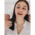 thumbnail image 4 of Bestyle November Birthstone Necklace for Women Citrine Pendant Necklace Solid 925 Sterling Silver Gifts for Birthday Wedding Graduation, 4 of 9