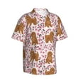 thumbnail image 2 of Cavapoo Dog Flower Men'S 3d Print Casual Button Down Shirts, Novelty Hawaiian Short Sleeves Xl, 2 of 7