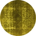 thumbnail image 1 of Ahgly Company Indoor Round Oriental Yellow Industrial Area Rugs, 7' Round, 1 of 4