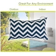 thumbnail image 4 of Majestic Home Goods Navy Chevron Indoor / Outdoor Small Throw Pillow 20" L x 5" W x 12" H, 4 of 6