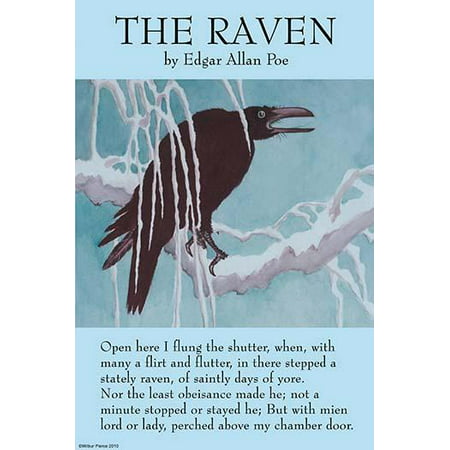 Illustrated by Blackbird in Snow Japanese Print Edgar Allan Poe 1809 - 1849 was an American writer poet editor and literary critic considered part of the American Romantic Movement Best known for