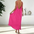 thumbnail image 6 of Gubotare Women's Maxi Dresses for Women Casual Long Summer Sun Dresses 2026 Spaghetti Strap Hawaiian Vacation Outfits for Women (Hot Pink,XL), 6 of 7