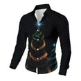 thumbnail image 5 of Awdenio Men's Clothing Funky Beach Printed Christmas Shirt Casual Button Down Long Sleeve Floral Shirts Tops, 5 of 8