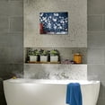 thumbnail image 5 of Floral Wall Art Blossom Magnolia Canvas Wall Decor for Bathroom Bedroom Dark Blue and White Flower Picture 1 Panel Oil Painting 12x16inch, 5 of 6