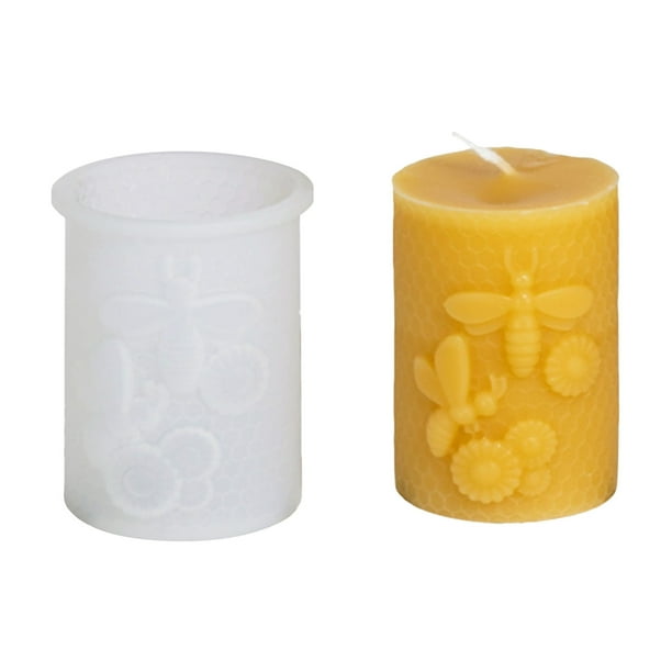 Molde de silicona para velas con forma de panal | Diseño de panal de abeja con relieve cilíndrico | Silicona flexible resistente al calor | Fácil de usar y limpiar | Ideal para velas de