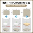 thumbnail image 5 of RADIATA Beige 27×27 Outdoor Cushions, Water-Resistant & Weather-Resistant Patio Furniture Replacement Covers – Durable, Skin-Friendly Outdoor Cushion Slipcovers (Cover Only), 5 of 9