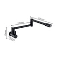 thumbnail image 2 of Pot Filler Tap Wall Mounted Foldable Kitchen Faucet Single Cold Single Hole Sink Tap Rotate Folding Spout Chrome Brushed Black ,bar Laundry RV Farmhouse, 2 of 7