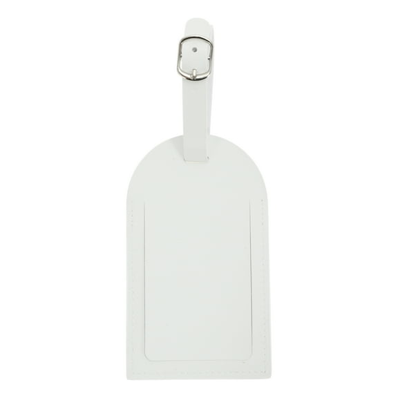Unique Bargains 1 Pc Durable Suitcase Luggage Tag for Travelling White PU