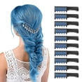 thumbnail image 1 of Blue Hair Chalk For Girls-10 Pcs Hair Chalk Comb Temporary Bright Washable Hair Color Dye, 1 of 3
