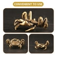 thumbnail image 5 of Weis Brass Craft Crab Figurine Antique Crab Statue Sculpture Small Crab-shape Decoration, 5 of 5