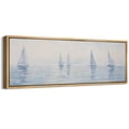 thumbnail image 5 of IDEA4WALL Extra Large Framed Canvas Print Wall Art Serene Sailboats at Dawn Fine Art Vintage Pastel Antique Watercolor Wall Decor Oversized Artwork Relax/Calm for Room - 60"x20", 5 of 5