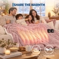 thumbnail image 5 of GARVEE Heated Electric Blanket, King 90"x100", Pink, Dual Control, Fast Heating, 10 Heat Levels, 10-Hour Auto-Off, 3D Jacquard Checkered Flannel Sherpa, 5 of 8
