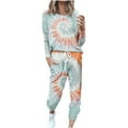 thumbnail image 2 of TrendVibe365 Women's Sweatsuits 2 Pieces Tie Dye Gradient Crewneck Long Sleeve Shirts and Jogger Sweatpants Casual Comfy Outfits Activewear Tracksuit Jogging Suits Sweatsuits, 2 of 5