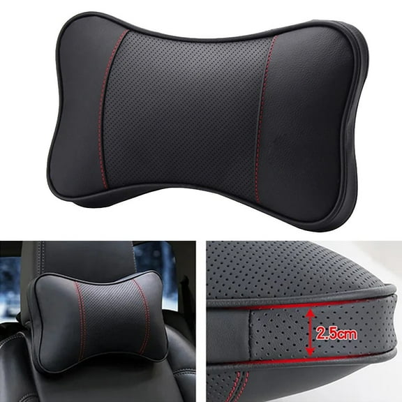 Coconut Ok Car Seat Headrest Leather   Space Cotton Pillow Neck Rest Sleeping Headrest Support Solution Auto interior Accessories Universal