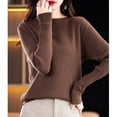 thumbnail image 3 of Pulls pour Femmes 2025 Chandail Côtelé Col Roulé Décontracté Hiver Manches Longues Ajusté, 3 of 4