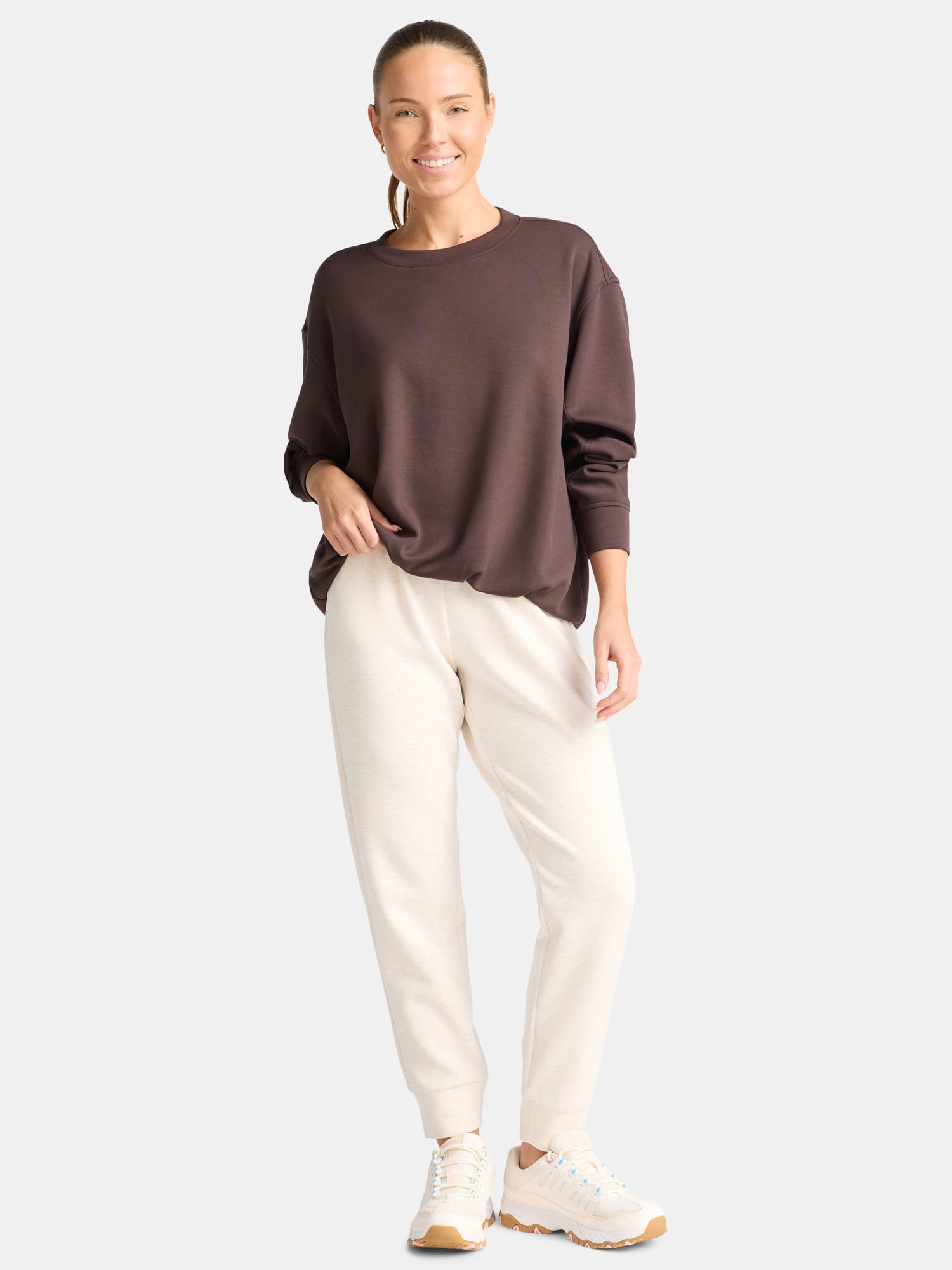 Avia Women's Knit Bubble Top with Long Sleeves, Sizes XS-XXXL