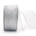 thumbnail image 1 of Cinta decorativa ALTIER con alambre plateado de 6,4 cm x 36,5 m, 1 of 3
