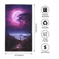 thumbnail image 2 of Pofeuu Purple Moon Tree Night Sky Print Hand Towel 27.5" x 16" Soft Absorbent Towel for Bathroom SPA Gym Hotel, 2 of 6