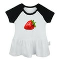 thumbnail image 1 of Fruit Strawberry Pattern Dresses For Baby, Newborn Babies Skirts, Infant Princess Dress, 0-24M Kids Graphic Clothes (Black Raglan Dresses, 6-12 Months), 1 of 4