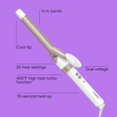 thumbnail image 2 of Conair - Ovillo de cerámica doble con tres barras, color blanco, Curling Iron, 3/4" (1.91 cm), 2 of 5